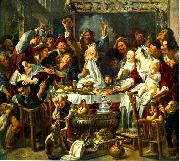 JORDAENS, Jacob The King Drinks sf oil on canvas